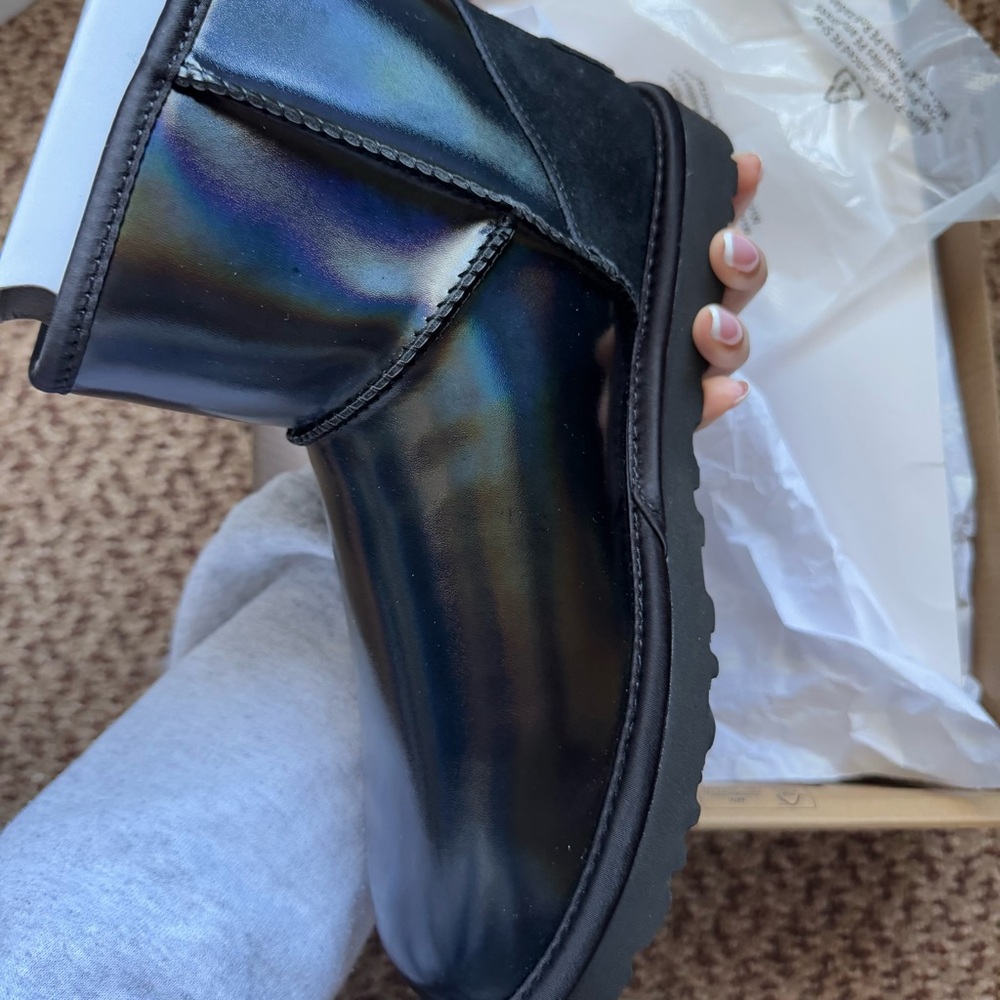 UGG Black Textured Sole Boots - Picture 7 of 7